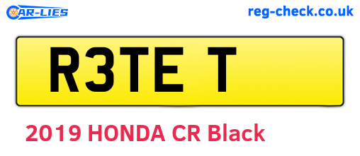 R3TET are the vehicle registration plates.