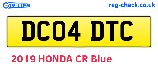 DC04DTC are the vehicle registration plates.