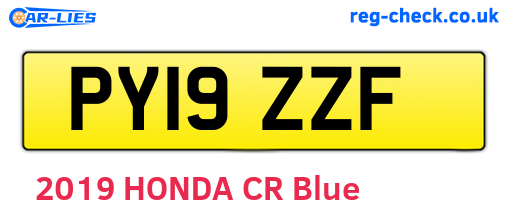 PY19ZZF are the vehicle registration plates.