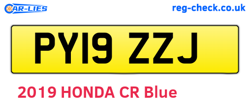 PY19ZZJ are the vehicle registration plates.