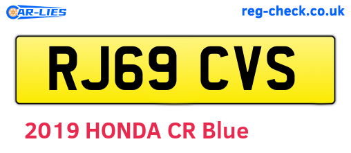 RJ69CVS are the vehicle registration plates.