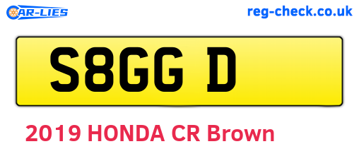 S8GGD are the vehicle registration plates.