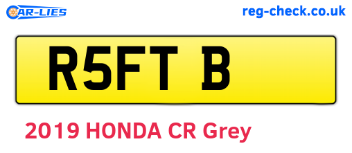 R5FTB are the vehicle registration plates.