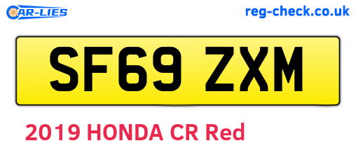 SF69ZXM are the vehicle registration plates.