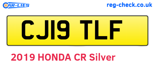 CJ19TLF are the vehicle registration plates.