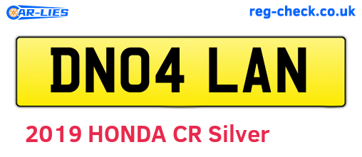 DN04LAN are the vehicle registration plates.