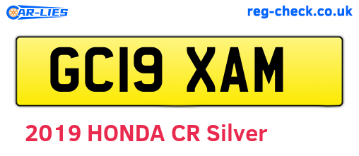 GC19XAM are the vehicle registration plates.