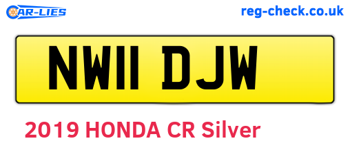 NW11DJW are the vehicle registration plates.