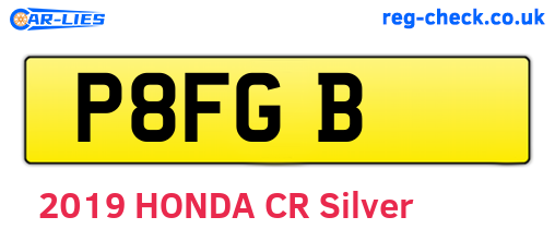 P8FGB are the vehicle registration plates.