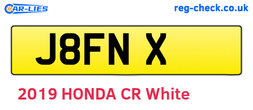 J8FNX are the vehicle registration plates.