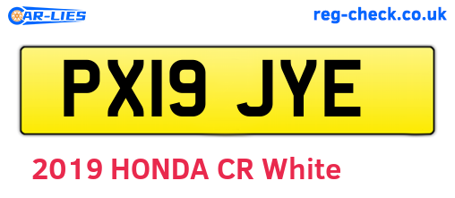 PX19JYE are the vehicle registration plates.