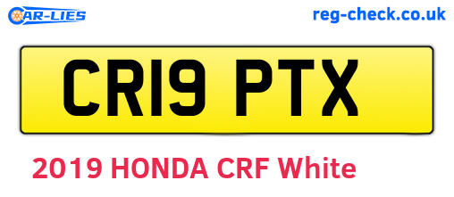 CR19PTX are the vehicle registration plates.
