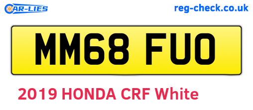 MM68FUO are the vehicle registration plates.