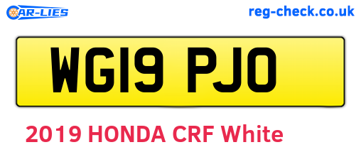 WG19PJO are the vehicle registration plates.