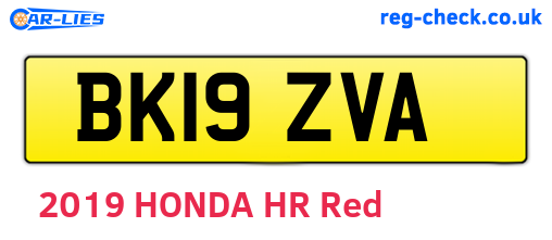 BK19ZVA are the vehicle registration plates.
