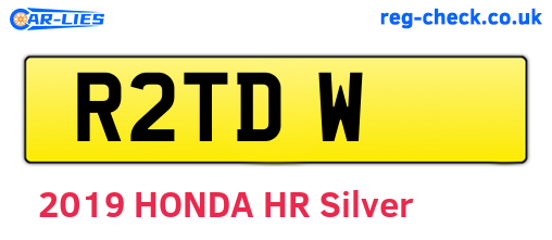 R2TDW are the vehicle registration plates.