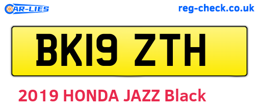 BK19ZTH are the vehicle registration plates.