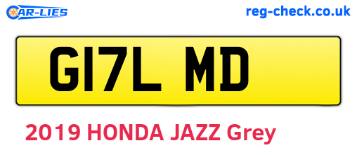 G17LMD are the vehicle registration plates.