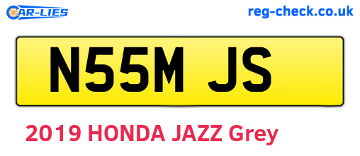 N55MJS are the vehicle registration plates.