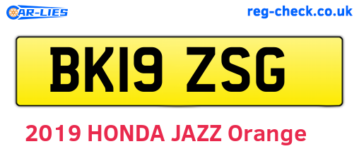 BK19ZSG are the vehicle registration plates.