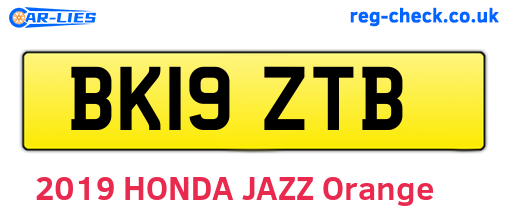 BK19ZTB are the vehicle registration plates.