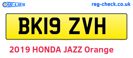 BK19ZVH are the vehicle registration plates.