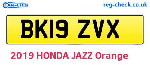 BK19ZVX are the vehicle registration plates.