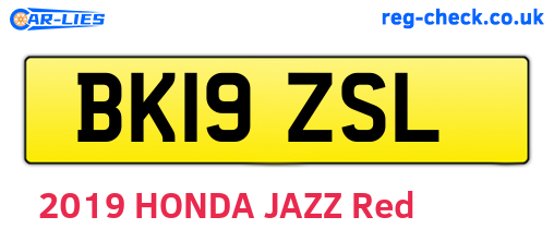 BK19ZSL are the vehicle registration plates.