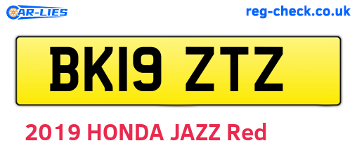 BK19ZTZ are the vehicle registration plates.