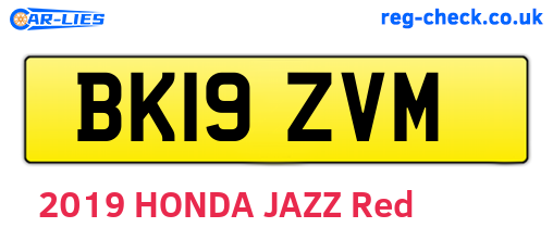 BK19ZVM are the vehicle registration plates.
