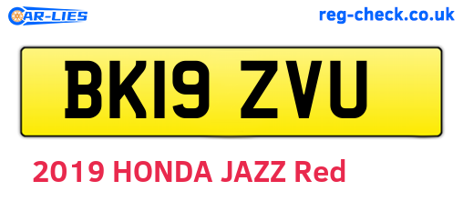 BK19ZVU are the vehicle registration plates.