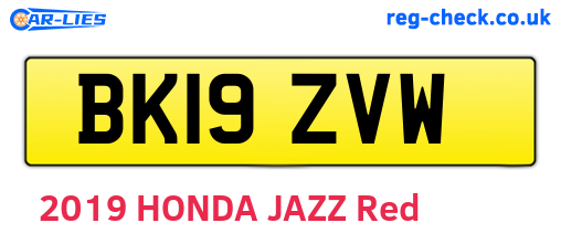 BK19ZVW are the vehicle registration plates.