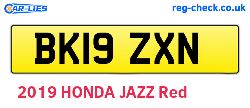 BK19ZXN are the vehicle registration plates.