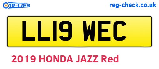 LL19WEC are the vehicle registration plates.