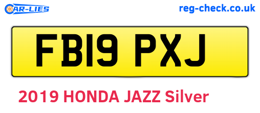 FB19PXJ are the vehicle registration plates.