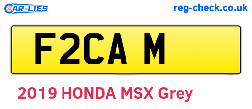 F2CAM are the vehicle registration plates.