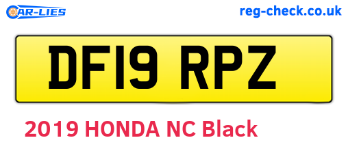 DF19RPZ are the vehicle registration plates.