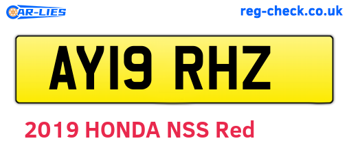 AY19RHZ are the vehicle registration plates.
