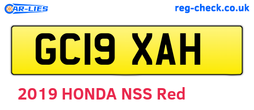 GC19XAH are the vehicle registration plates.