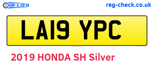 LA19YPC are the vehicle registration plates.