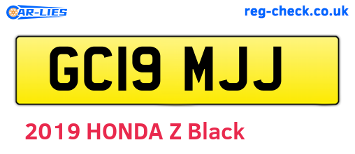 GC19MJJ are the vehicle registration plates.