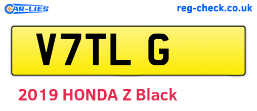 V7TLG are the vehicle registration plates.