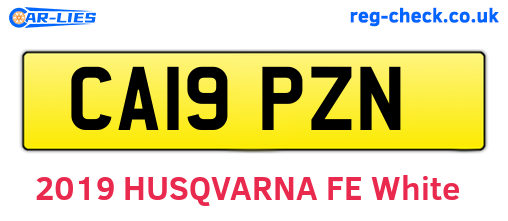 CA19PZN are the vehicle registration plates.