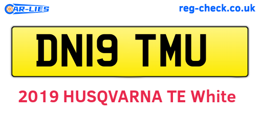 DN19TMU are the vehicle registration plates.