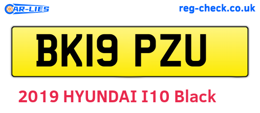 BK19PZU are the vehicle registration plates.