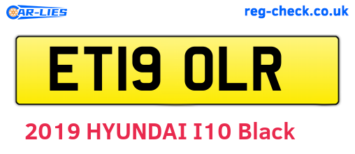 ET19OLR are the vehicle registration plates.