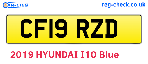 CF19RZD are the vehicle registration plates.