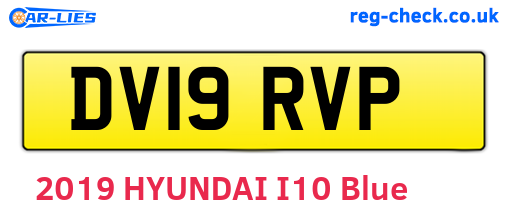 DV19RVP are the vehicle registration plates.