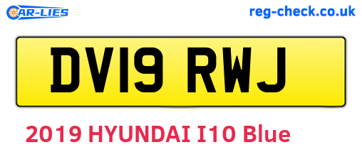 DV19RWJ are the vehicle registration plates.