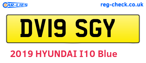 DV19SGY are the vehicle registration plates.